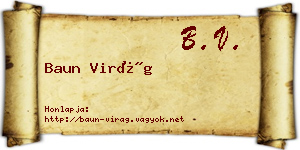 Baun Virág névjegykártya